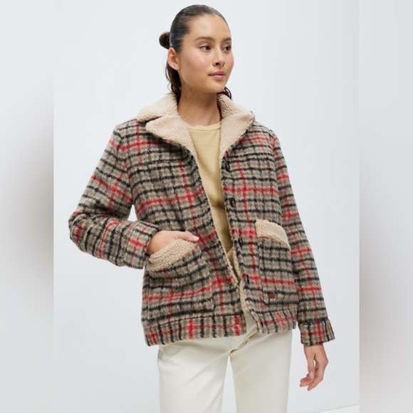 BRIXTON Nouvelle Plaid Coat ❤️🖤 - Picture 2 of 10